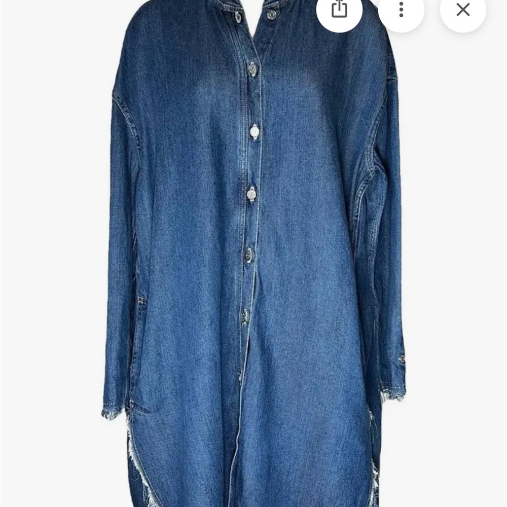 Acne Studios Washed Blue Denim Shirt Dress